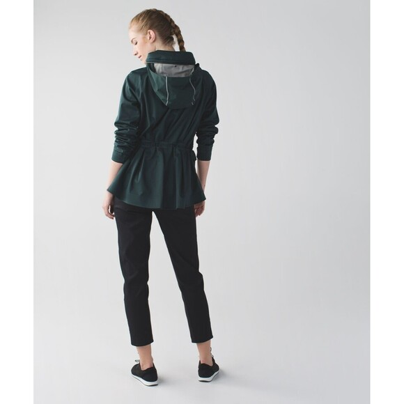 Lululemon &go Cityfarer Anorak Dark Fuel / Heathered Slate Green Jacket Size 4 - Picture 3 of 13